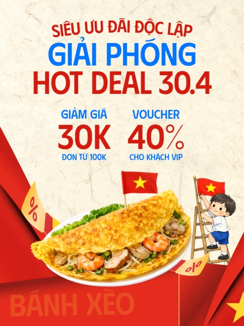 Siêu ưu đãi độc lập giải phóng deal hot 30.4