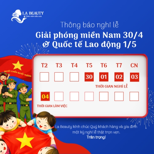Thông báo nghỉ lễ Giải phóng miền Nam 30/4 và Quốc tế Lao động 1/5