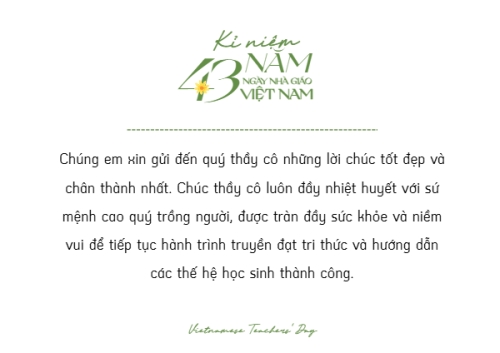 Kỉ niệm 43 năm ngày nhà giáo — 2