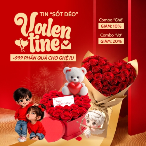 Tin sốt dẻo Valentine nhận quà