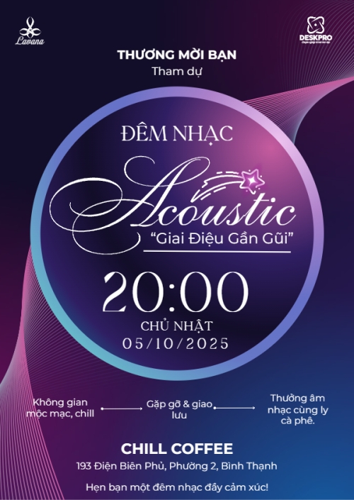Âm nhạc, music, văn nghệ, giải trí, acoustic, sự kiện, event, giao lưu, dễ thương, cute, đơn giản