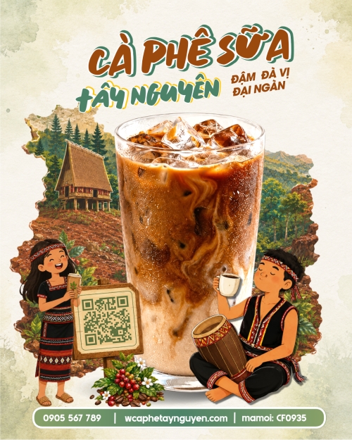 Cà phê sữa tây nguyên