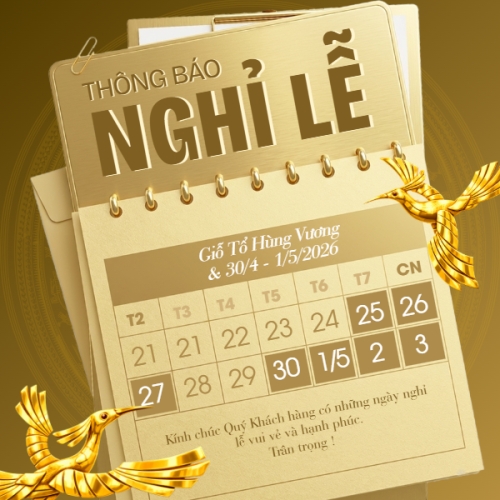 Thông báo nghỉ lễ Giỗ Tổ và 30/4-1/5