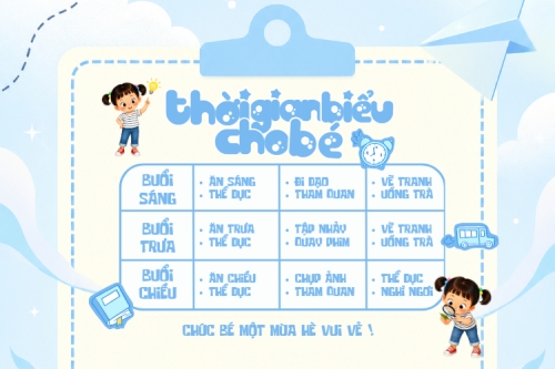 Thời gian biểu cho bé