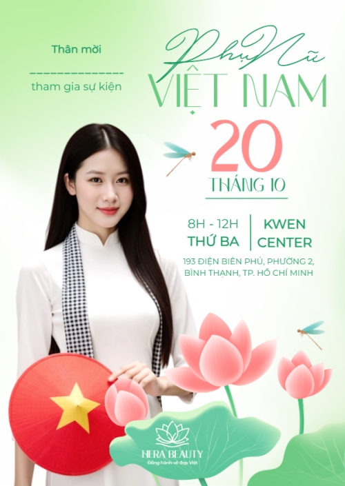 20/10, Ngày phụ nữ Việt Nam, Vietnamese Women's Day, phụ nữ, sự kiện, event, làm đẹp, beauty, thẩm mỹ, modern, hiện đại