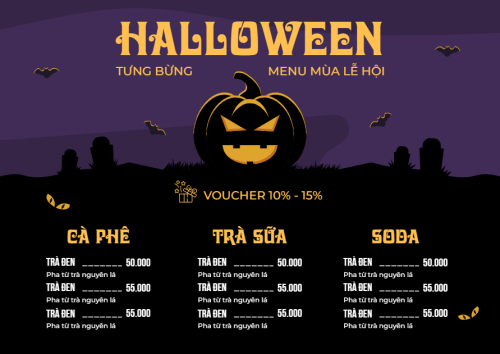 Halloween, nước uống, juice, giải khát, F&B, drink