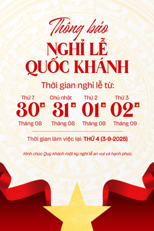 2/9, Quốc Khánh, lễ hội, thông báo, lịch nghỉ, Việt Nam, sự kiện, event, hiện đại, modern