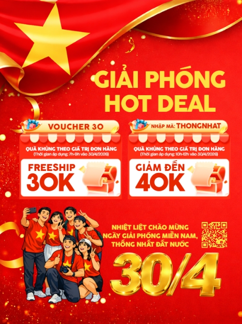 Giải phóng Hot Deal 30/4 và 1/5