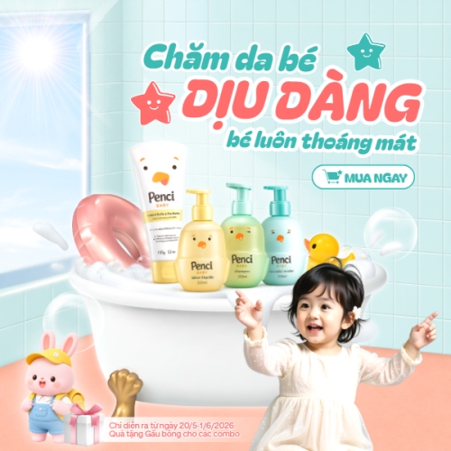Chăm da bé dịu dàng bé luôn thoáng mát