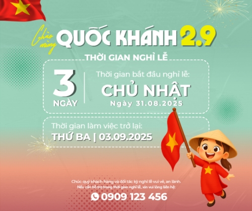 2/9, Quốc Khánh, lễ hội, thông báo, lịch nghỉ, Việt Nam, sự kiện, dễ thương, cute, chibi, hoạt hình, cartoon