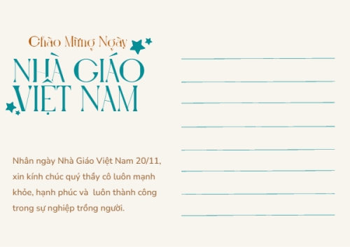 Chào mừng ngày nhà giáo Việt Nam — 2