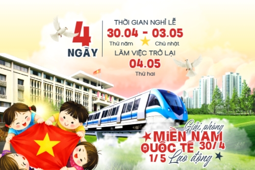 Thông báo nghỉ lễ Giải phóng miền Nam 30/4 và Quốc tế Lao động 1/5