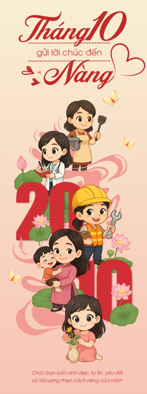20/10, Ngày phụ nữ Việt Nam, Vietnamese Women's Day, phụ nữ, sự kiện, event, dễ thương, cute, chibi, hoạt hình, cartoon