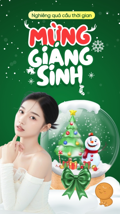 Nghiêng quả cầu thời gian mừng giáng sinh