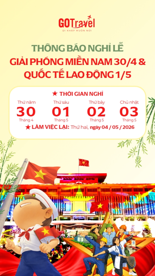 Thông báo nghỉ lễ Giải phóng miền Nam 30/4 và Quốc tế Lao động 1/5