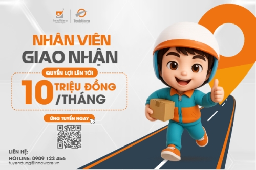 Giao hàng, shipper, tuyển dụng, văn phòng, office, dễ thương, cute, đơn giản, simple