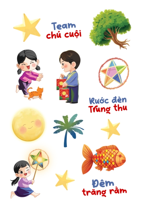 Trung thu, Tết Đoàn Viên, mid-autumn festival, sự kiện, event, dễ thương, cute, chibi, hoạt hình, cartoon