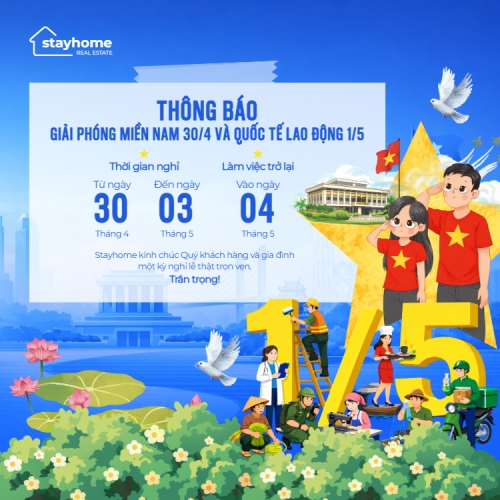 Thông báo nghỉ lễ Giải phóng miền Nam 30/4 và Quốc tế Lao động 1/5