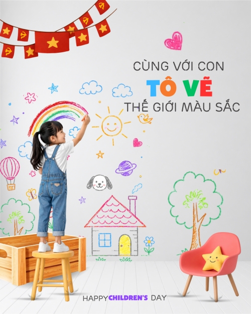 Cùng con tô vẽ thế giới