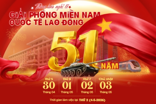 Lịch nghỉ lễ 30/4-1/5