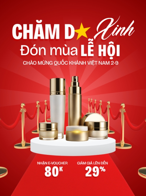 2/9, Quốc Khánh, lễ hội, Việt Nam, làm đẹp, spa, beauty, thẩm mỹ, skincare, hiện đại, modern