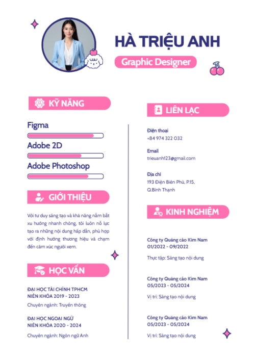 Designer, graphic design, thiết kế, truyền thông, fashion design, social, đơn giản, hiện đại, dễ thương