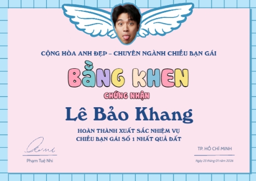 Bằng khen chiều bạn gái