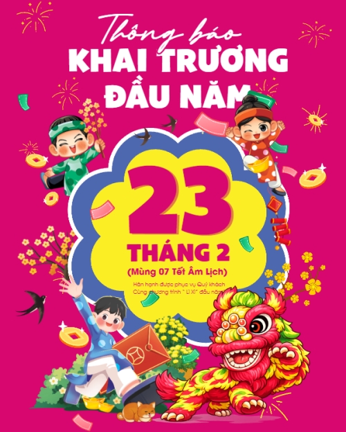 Thông báo khai trương đầu năm
