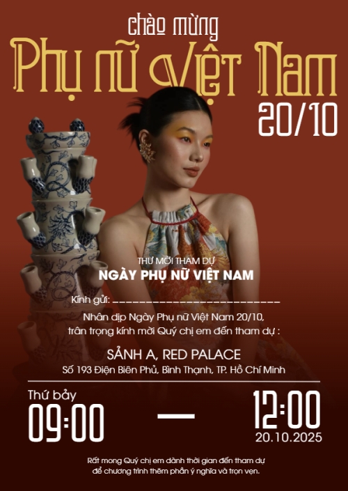 20/10, Ngày phụ nữ Việt Nam, Vietnamese Women's Day, phụ nữ, sự kiện, event, hiện đại, modern, đơn giản, simple