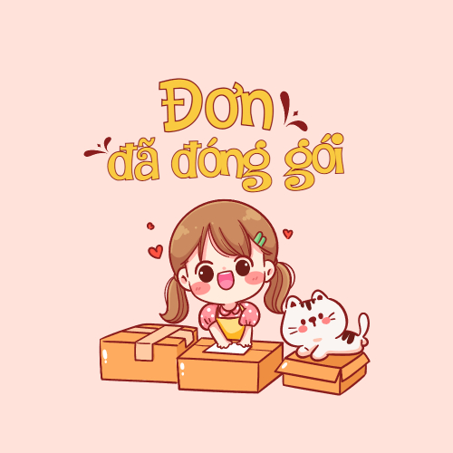 Thời trang, fashion, chibi, đơn hàng, đóng gói, ship, box