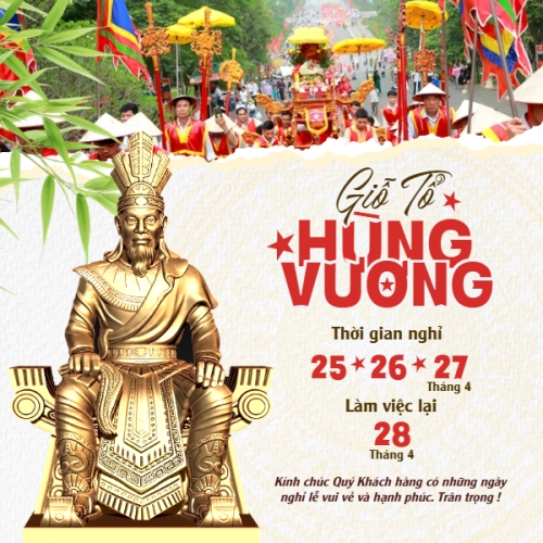 Lịch nghỉ lễ Giỗ tổ Hùng Vương 2026