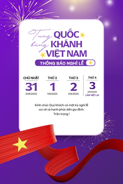 2/9, Quốc Khánh, lễ hội, thông báo, lịch nghỉ, Việt Nam, sự kiện, event, hiện đại, modern