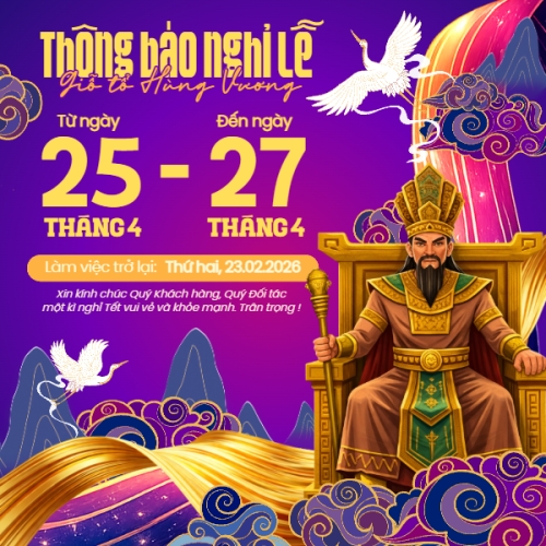 Lịch nghỉ lễ Giỗ Tổ Hùng Vương