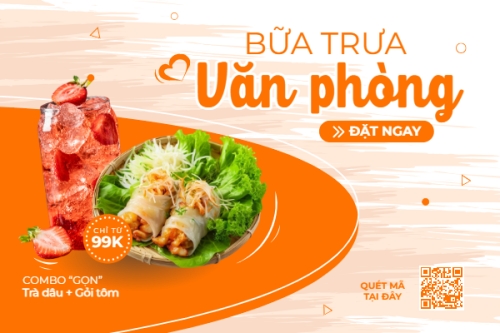 Gỏi cuốn, gỏi, trà dâu, nước uống, đồ ăn, food, thực phẩm, ẩm thực, món ăn, F&B, nhà hàng, thức ăn, hiện đại