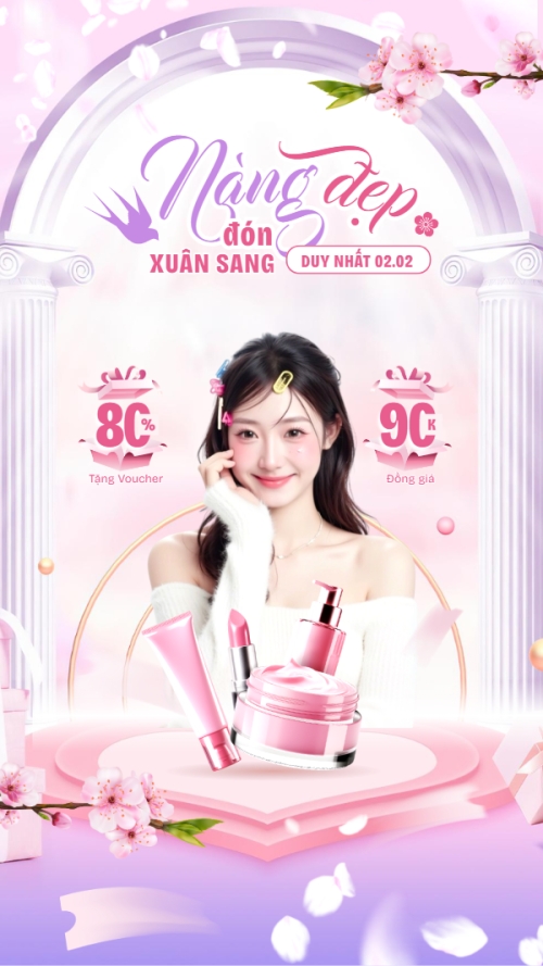 Nàng đẹp đón xuân sang duy nhất 02.02