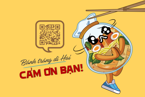 Dễ thương, cute, chibi, hoạt hình, cartoon, bánh tráng trộn, mixed rice paper