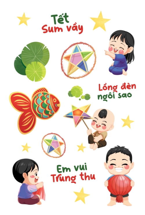 Trung thu, Tết Đoàn Viên, mid-autumn festival, sự kiện, event, dễ thương, cute, chibi, hoạt hình, cartoon