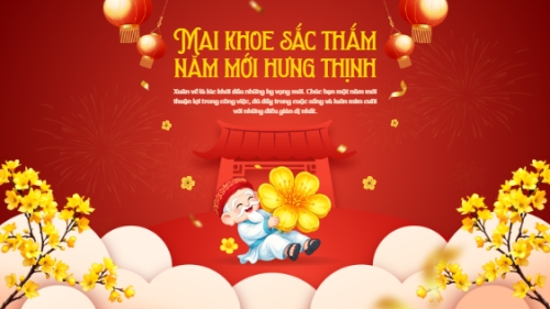 Mai khoe sắc thắm năm mới hưng thịnh