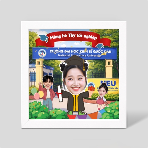 Khung ảnh trường ĐH Kinh Tế QD