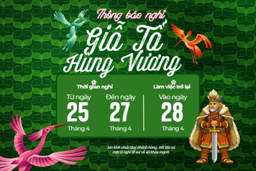 Lịch nghỉ lễ Giỗ Tổ Hùng Vương