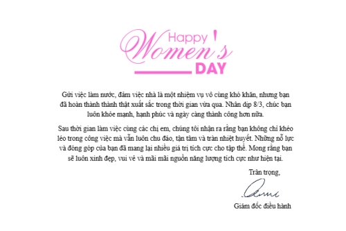 Mừng ngày 8/3 — 2