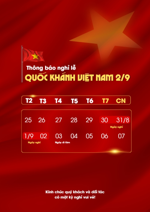 2/9, Quốc Khánh, lễ hội, thông báo, lịch nghỉ, Việt Nam, sự kiện, event, hiện đại, modern