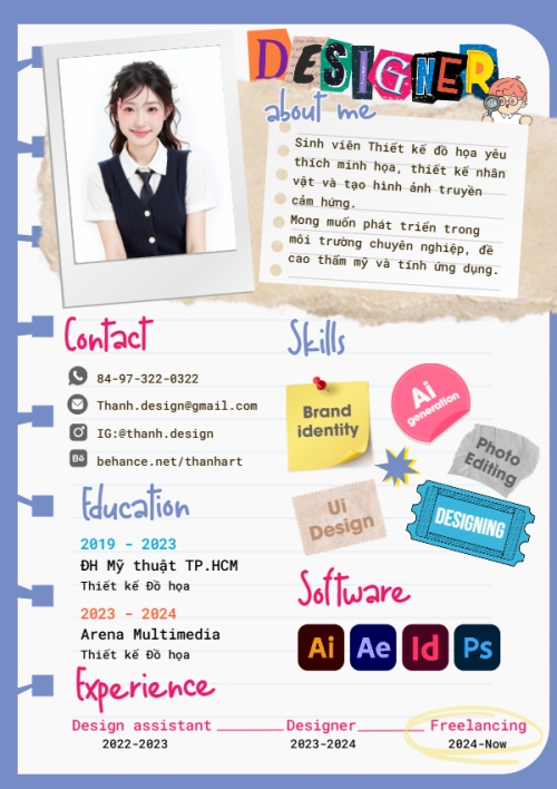 Thiết kế, designer, mỹ thuật, tài chính, truyền thông, finance, văn phòng, office, y2k, dễ thương, cute, chibi, hoạt hình, cartoon
