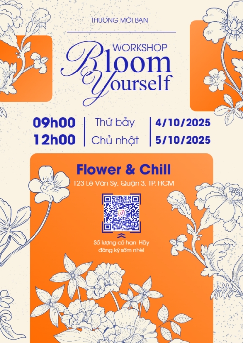 Workshop, cắm hoa, hoa, flower shop, flower, sự kiện, event, đơn giản, simple