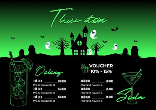Halloween, nước uống, juice, giải khát, F&B, drink