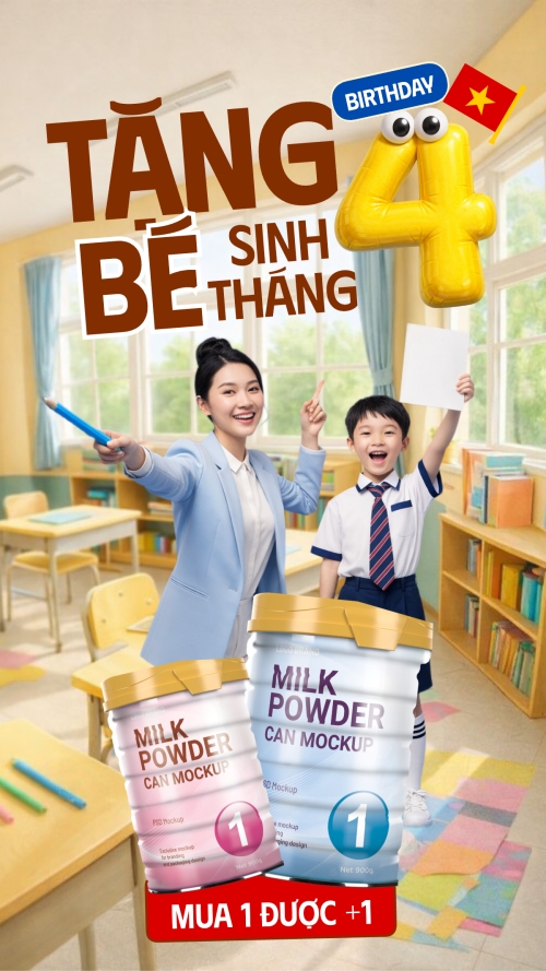 Mừng bé sinh nhật tháng 4