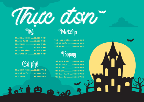 Halloween, nước uống, juice, giải khát, F&B, drink