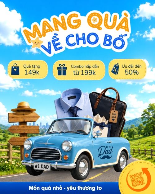 Mang quà về cho bố