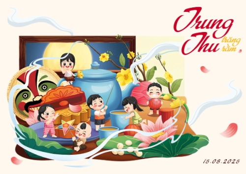 Trung thu, Tết Đoàn Viên,  mid-autumn festival, sự kiện, event, dễ thương, cute, chibi, hoạt hình, cartoon — 1