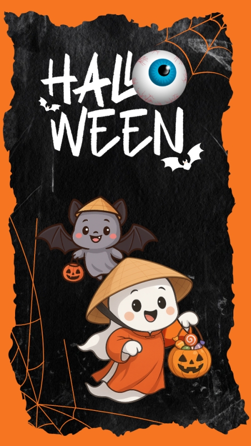 Halloween, lễ hội ma quái, sự kiện, event, dễ thương, cute, chibi, hoạt hình, cartoon